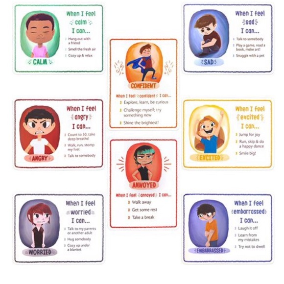 8 (17 x22) angry, annoyed,calm, confident, embarrassed, excited, sad, worried - Picture 1 of 2